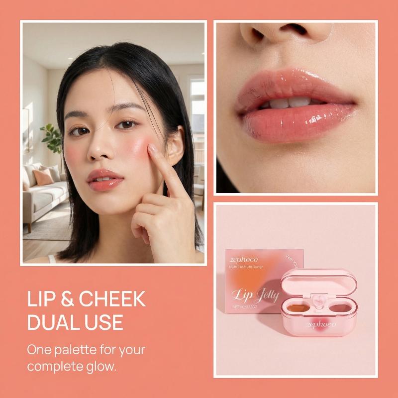 Two Tone Jelly Lip Gloss Long  - Lip Tint Korean review and price