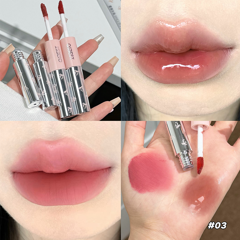 QIBEST Double Head Lip Gloss M - Lip Tint Korean review and price