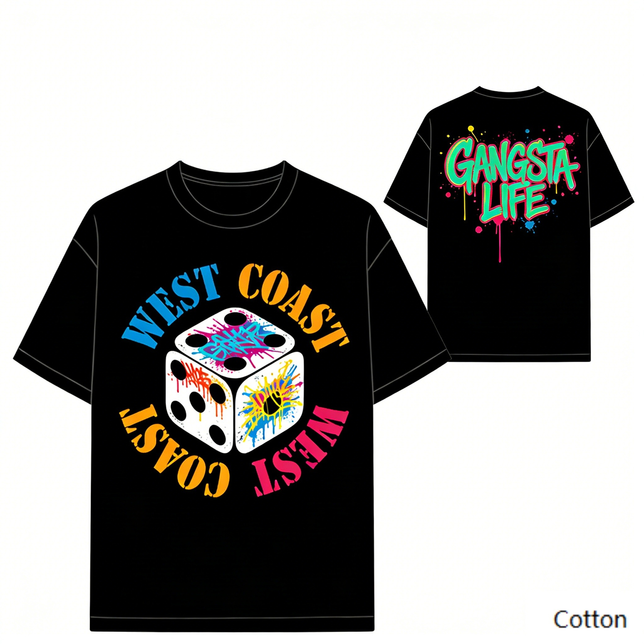 2026 Dice Graffiti Print T Shi - Korean Lifestyle & Kids Boutique review and price