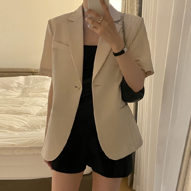 Women's Short Sleeve Suit Jack - Korean Lifestyle & Kids Boutique review and price