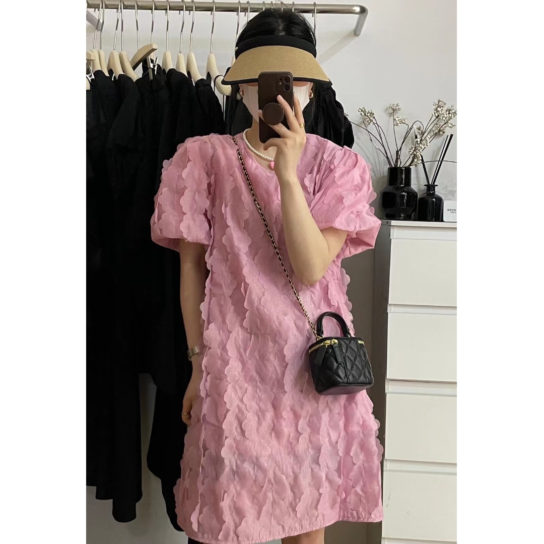 Floral Bubble Sleeve Dress Kor - Korean Lifestyle & Kids Boutique review and price